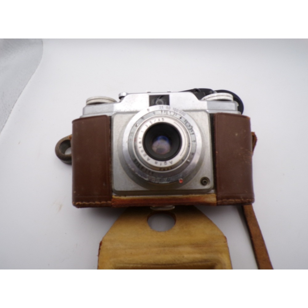 Vintage Agfa Ansco Camera w/ Leather‎ Case Collectible Photography Untested READ